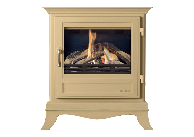 Beaumont Large Gas Stove Balanced Flue in Parchment Chesneys