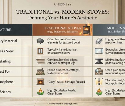 traditional vs modern fireplaces