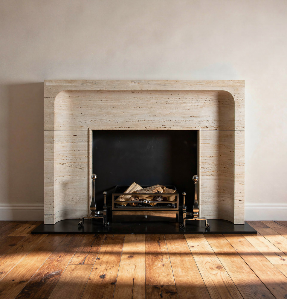 The Maude in Unfilled Ivory Travertine